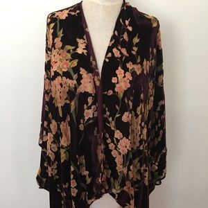 Velvet Burnout Burgundy Wrap